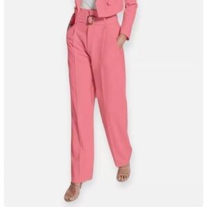 NWT Venus Straight Leg Belted Trousers in Pink, 2
